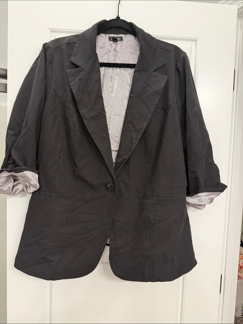 Stoosh Black Single-Button Blazer